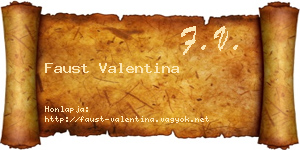 Faust Valentina névjegykártya
